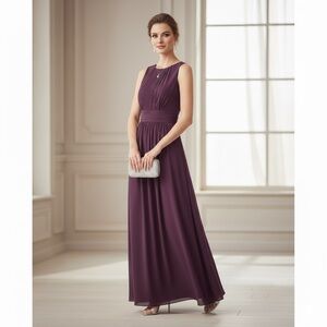 Ralph Lauren Evening Women’s Purple Maxi Dress Size 4 Formal Wedding Gown